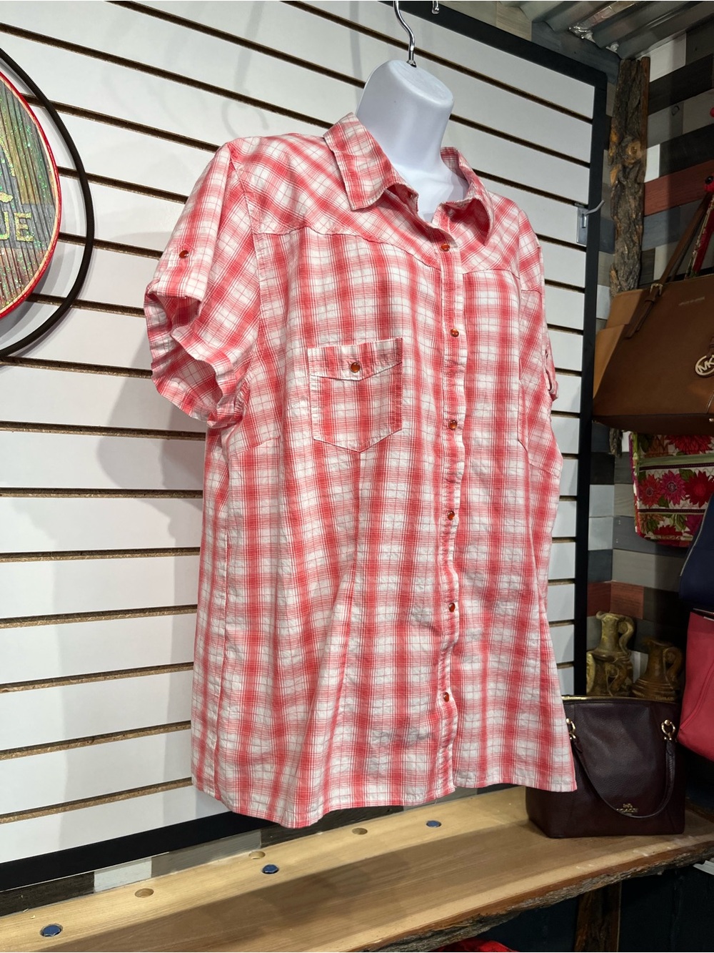 Shyanne plaid top - runs small! - Picture 3 of 8